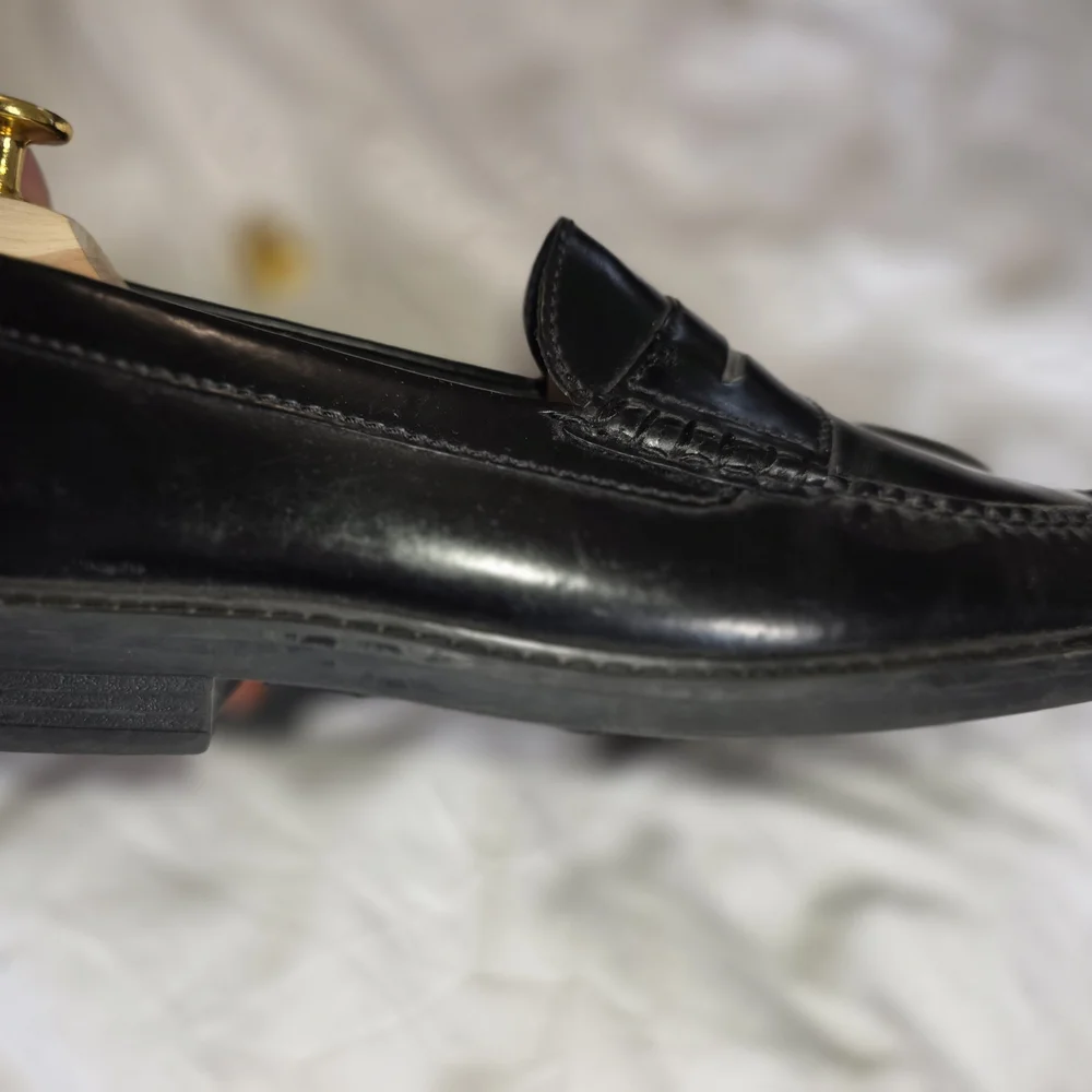 Cole Haan Black Leather Penny Loafers - Picture 5 of 7
